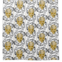 vintagem Dourada do crânio