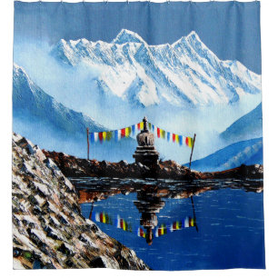 Cortina Para Box Visão Panorâmica De Annapurna Mountain Nepal