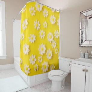 Cortina Para Box Visitas com fundo amarelo