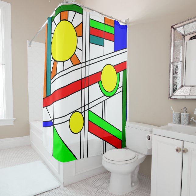 Cortina Para Box Vista Moderna de Vidro Estreito (In Situ)