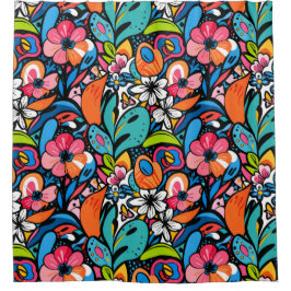 Cortina Para Box Vivid Floral Garden Bliss