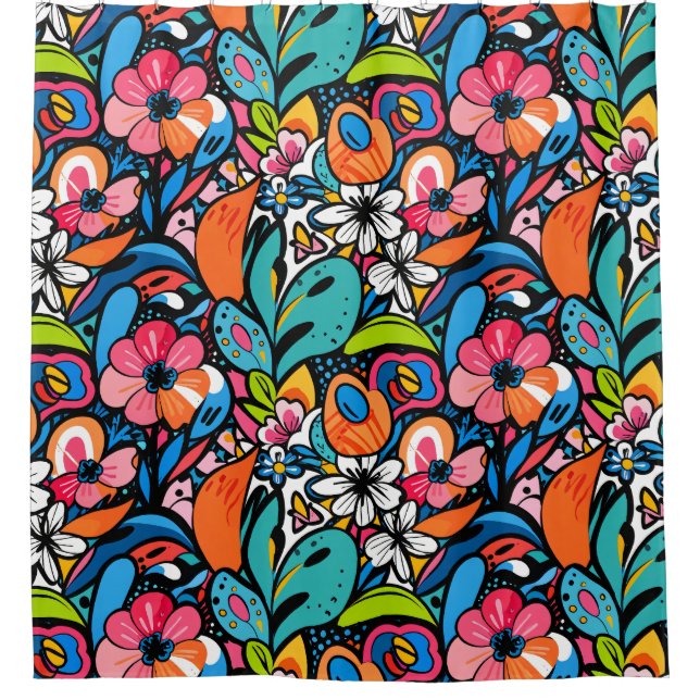 Cortina Para Box Vivid Floral Garden Bliss (Frente)