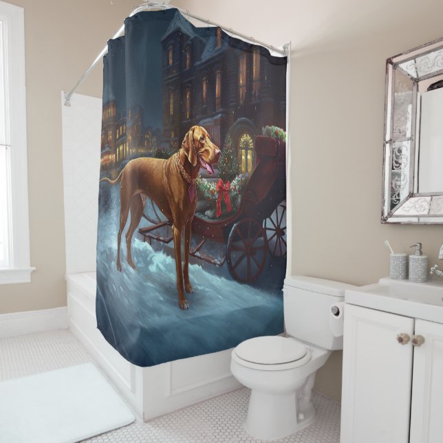 Cortina Para Box Vizsla Christmas Fesason (In Situ)