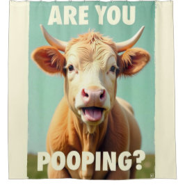 Cortina Para Box Você Está Fazendo cocô? Vaca Engraçada, Arte De Va
