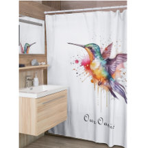 Voo Colorido, beija-flor aquarela personalizado
