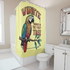 Cortina Para Box Voo vívido: Papagaio Brilhante em uma ramificação