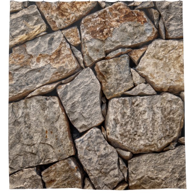 Cortina Para Box Wall stones masonry rocks (Frente)