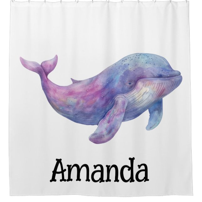 Cortina Para Box Watercolor Beluga Whale (Frente)