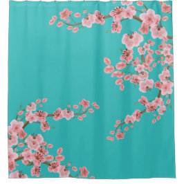 Cortina Para Box Watercolor Floral Shower Curtain
