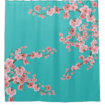 Watercolor Floral Shower Curtain