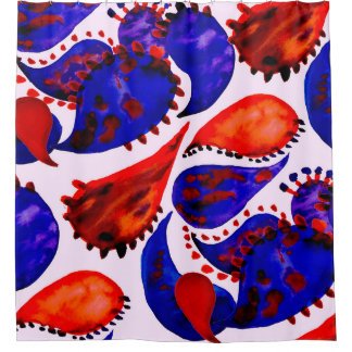 Cortina Para Box Watercolor seamless pattern with paisley. Abstract