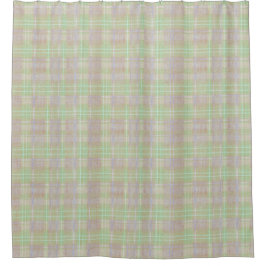Cortina Para Box Weathered Neutral Sage Plaid