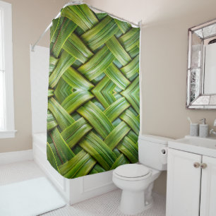 Cortina Para Box Weave verde fresca de bambu