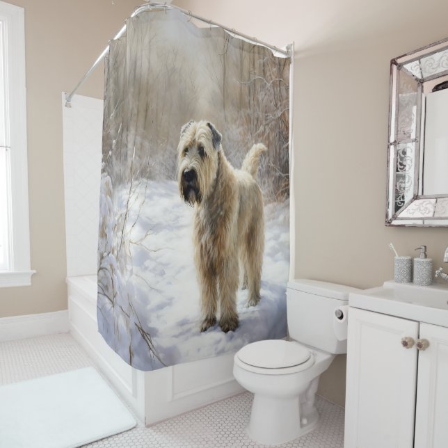 Cortina Para Box Wheaten Terrier Deixe Nevar Natal (In Situ)
