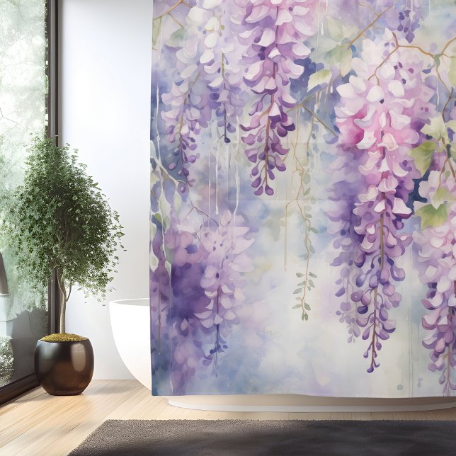 Cortina Para Box Whispers Watercolor Wisteria (Criador carregado)