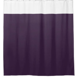 Cortina Para Box White and Royal Purple Two Tone Shower Curtain