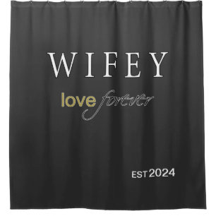 Cortina Para Box Wifey personalizado data de registro do Amor etern