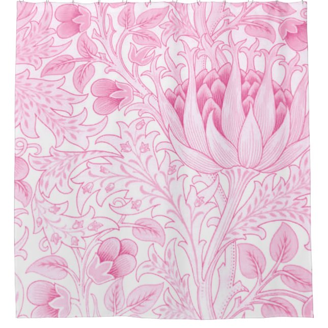 Cortina Para Box William Morris Artichoke Pale Pink (Frente)