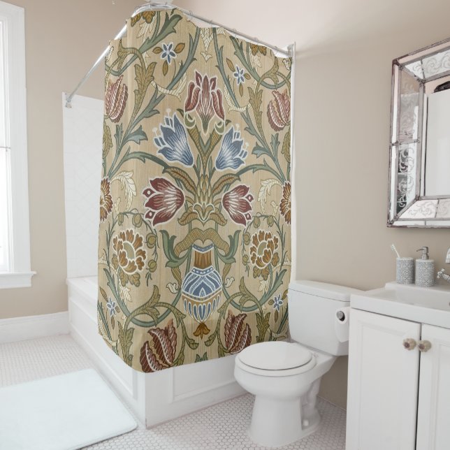 Cortina Para Box William Morris Brocade Elegant Garden Classic (In Situ)