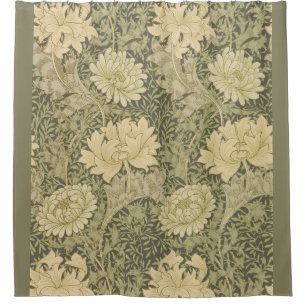 Cortina Para Box William Morris Chrysantemum Soft Floral Design