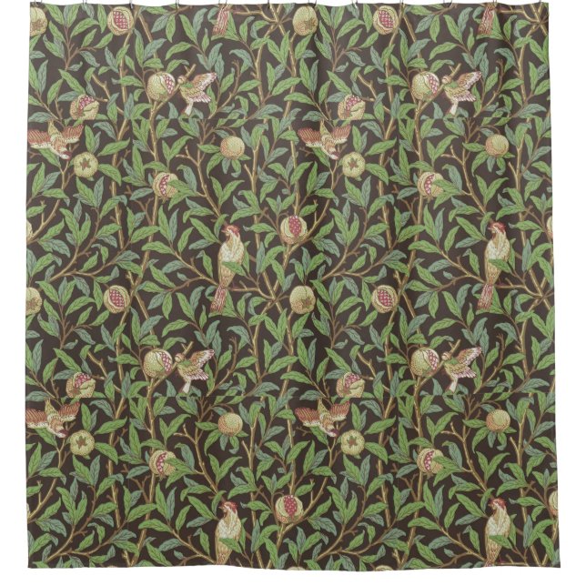 Cortina Para Box William Morris "Pássaro & Romã" 2. (Frente)