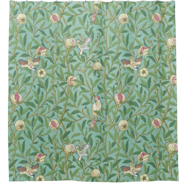 Cortina Para Box William Morris "Pássaro & Romã" 3. (Frente)