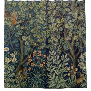 Cortina Para Box William Morris Pheasant Bird Tree Woodland