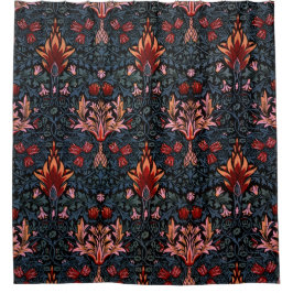 Cortina Para Box William Morris Snakeshead - Padrão Escuro