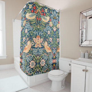Cortina Para Box William Morris Strawberry Thief Floral Pattern