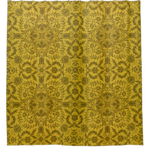 Cortina Para Box William Morris Vine Vintage Padrão de Flor Marrom