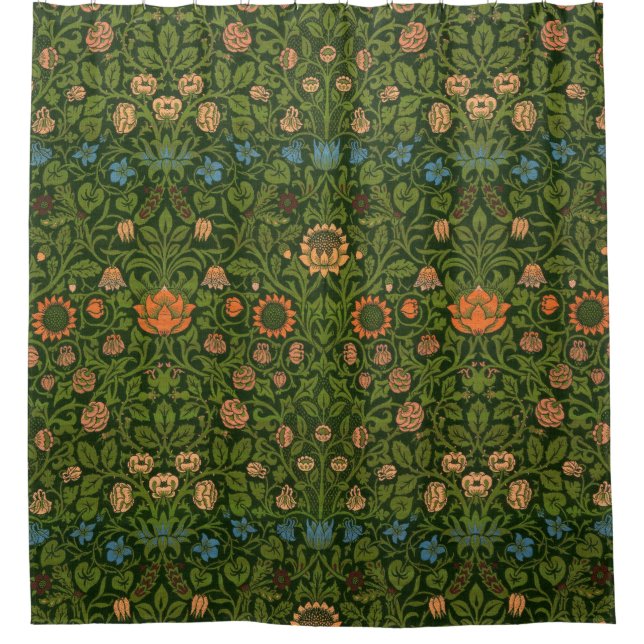 Cortina Para Box William Morris Violet e Columbine Art Rug (Frente)