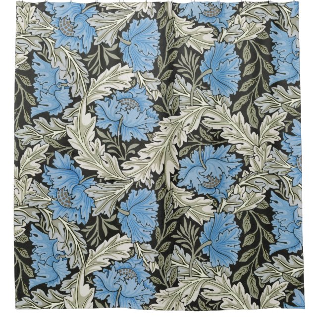 Cortina Para Box William Morris Wild Blue Poppies (Frente)