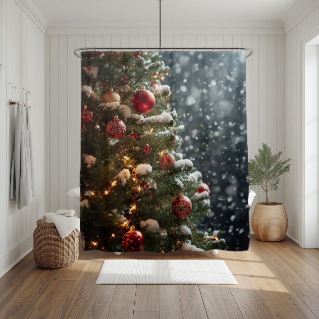 Cortina Para Box Winter Wonderland Christmas Shower Curtain (Criador carregado)