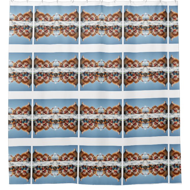 Cortina Para Box Winterfreunde im Glück (Frente)