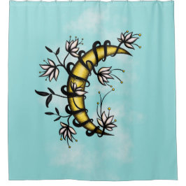 Cortina Para Box Witchy Moon Floral Boho Art