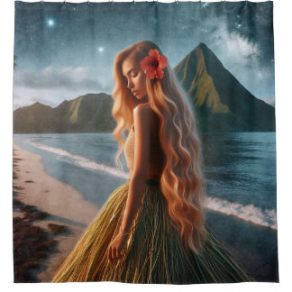 Cortina Para Box Woman in Grass Skirt