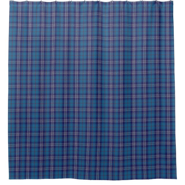 Cortina Para Box Xadrez Azul Escocês Kilt (Frente)