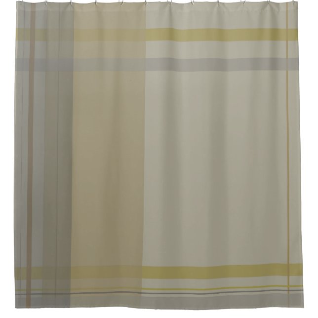 Cortina Para Box xadrez em ouro, cobre prateado, cinzentos e beges (Frente)