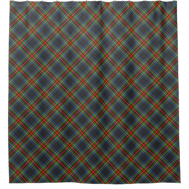Cortina Para Box Xadrez Stewart Stuart Black Clan Tartan (Frente)