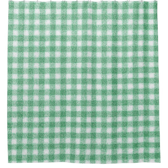 Cortina Para Box Xadrez Verde Menta Infantil  (Frente)