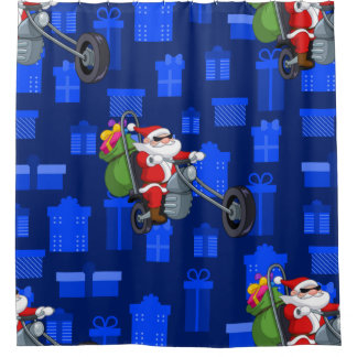 Cortina Para Box xmas biker santa claus