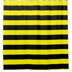 Cortina Para Box Yellow and Black Stripes