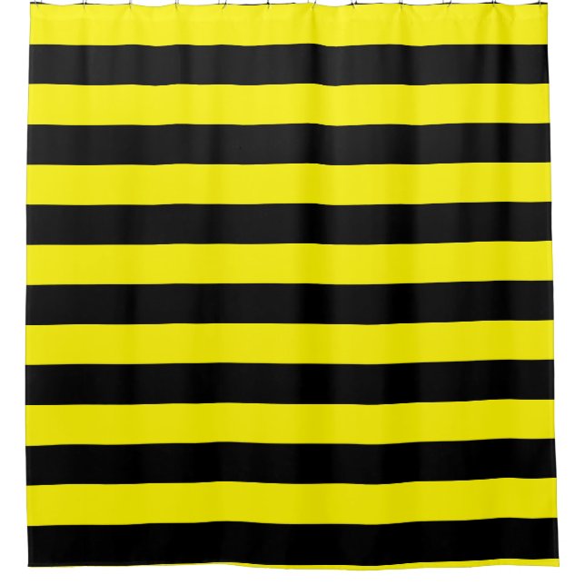 Cortina Para Box Yellow and Black Stripes (Frente)