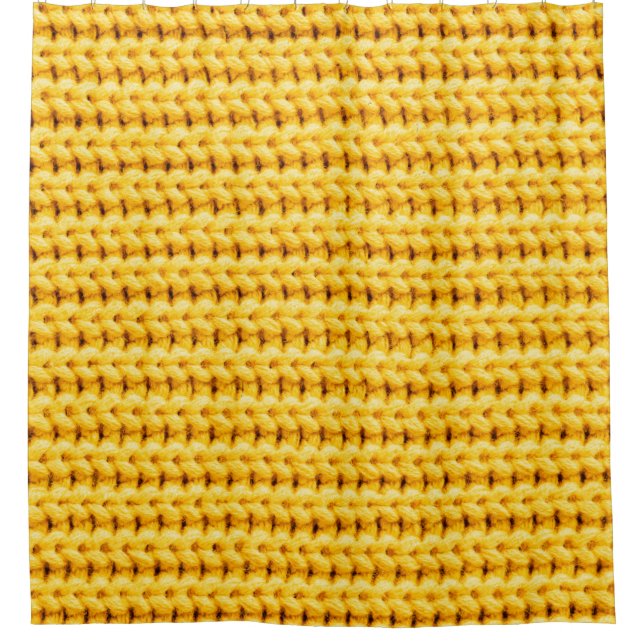 Cortina Para Box Yellow knitted woolen fabric background (Frente)