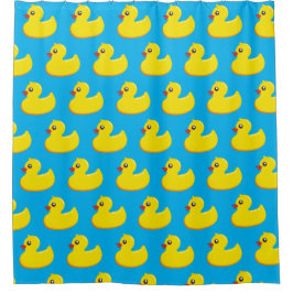 Cortina Para Box yellow rubber duck pattern 
