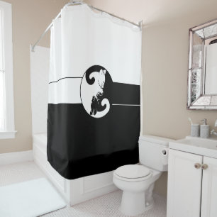 Cortina Para Box Yin yang cats