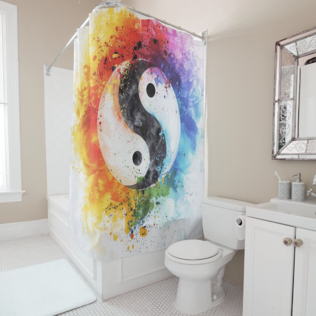 Cortina Para Box Yin Yang Digital Art (In Situ)