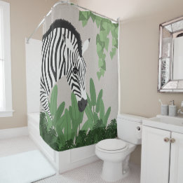 Cortina Para Box Zebra amongst Leaves