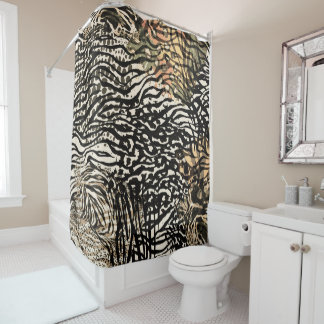 Cortina Para Box Zebra Print Shower Curtain
