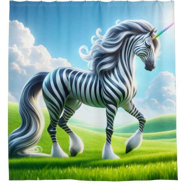 Cortina Para Box Zebra Unicorn (Frente)